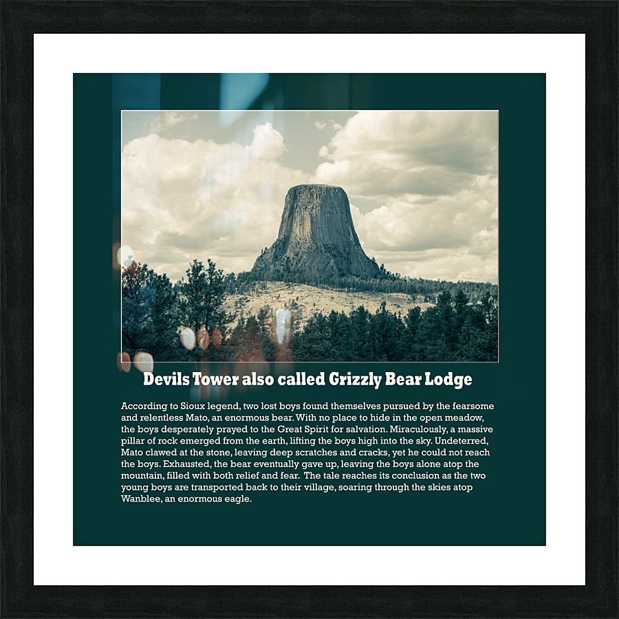Devils Tower also called Grizzly Bear Lodge Poster Picture Frame print