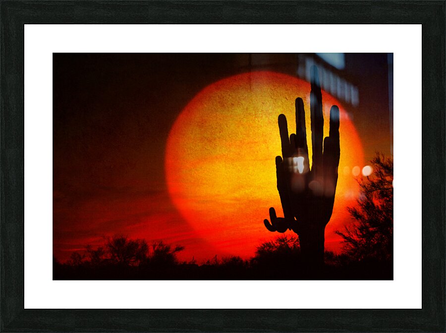 Big Sun Saguaro Sunset Impression et Cadre photo