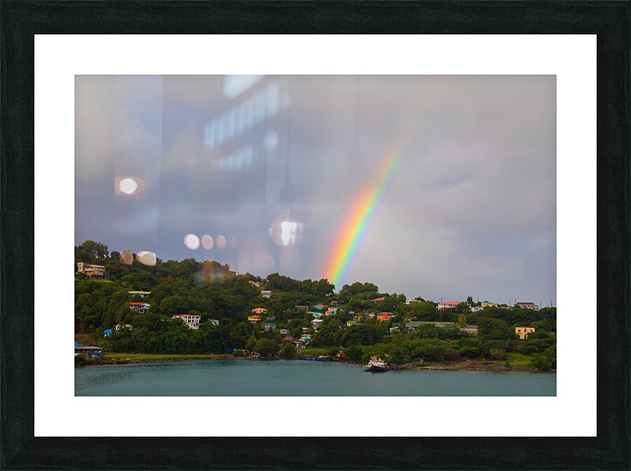 The Splendor of St. Lucia Finale of an Intense Rainbow Picture Frame print