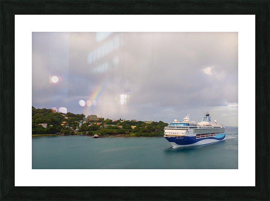 Rainbow - Marella Voyager Cruise Ship - St Lucia Picture Frame print