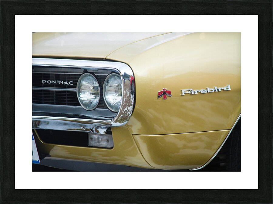 Pontiac Firebird Gold 1967 Picture Frame print