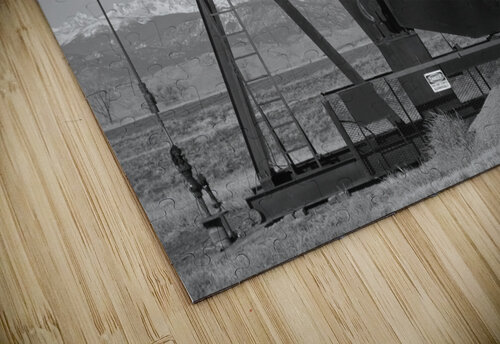 Colorado Rocky Mountain Oil Wells BW Bo Insogna puzzle