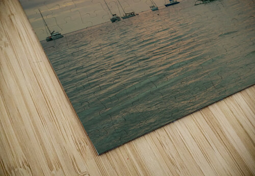 Sails Silhouetted in Sunsets Glow Camotes Twilight  Bo Insogna puzzle