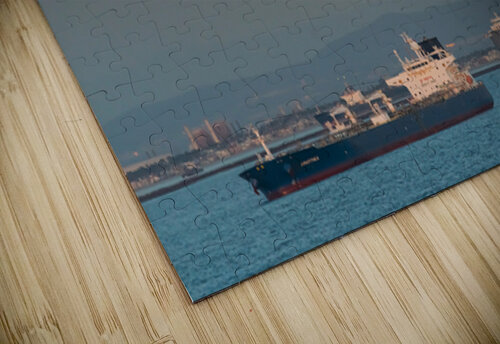 Full Moon Over the Port of Los Angeles Harbor Bo Insogna puzzle