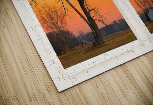 Winter Season Country Sunet White Window View Bo Insogna puzzle