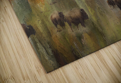 Bison Herd Watching Bo Insogna puzzle