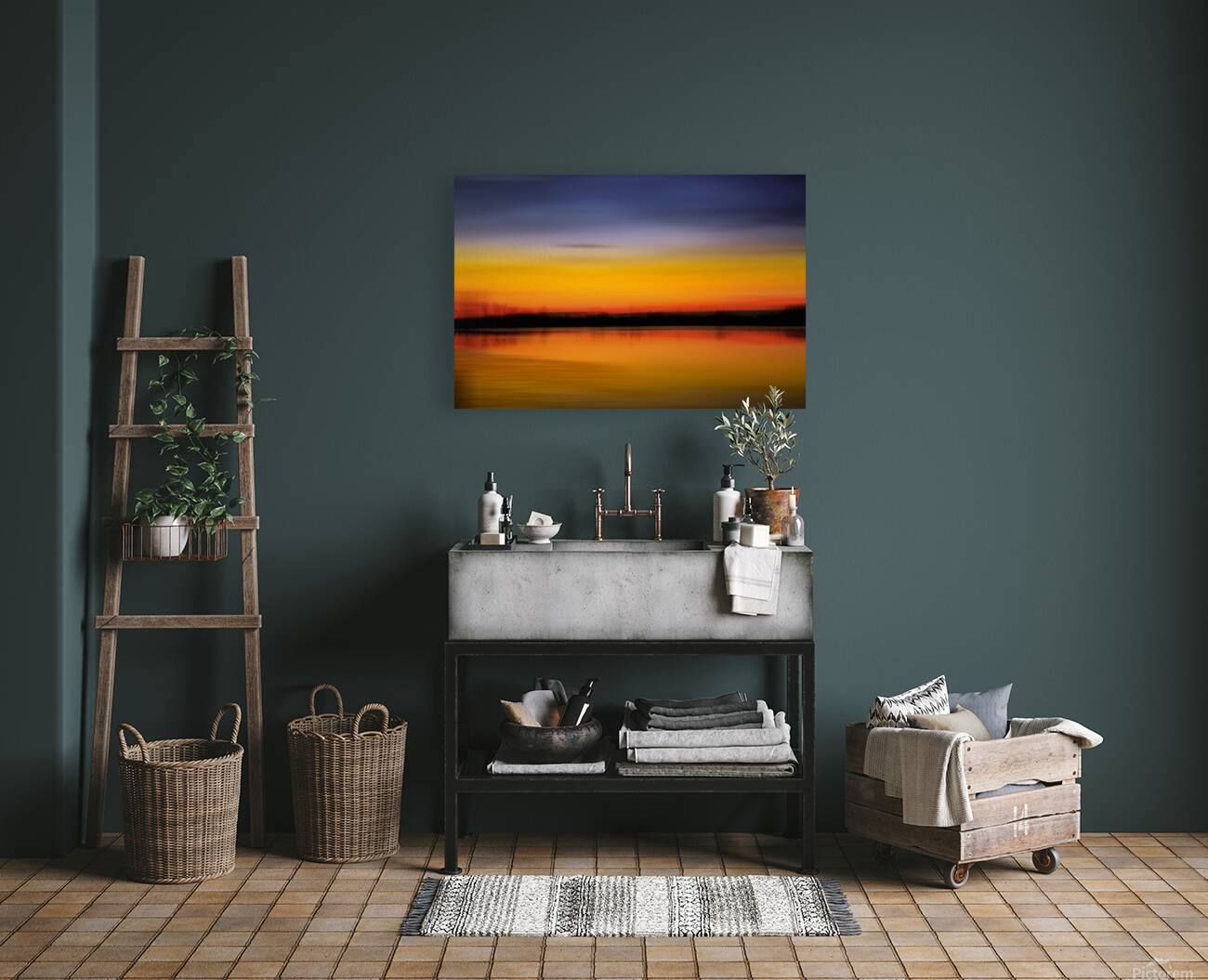 Lake Color Abstract Reproduction