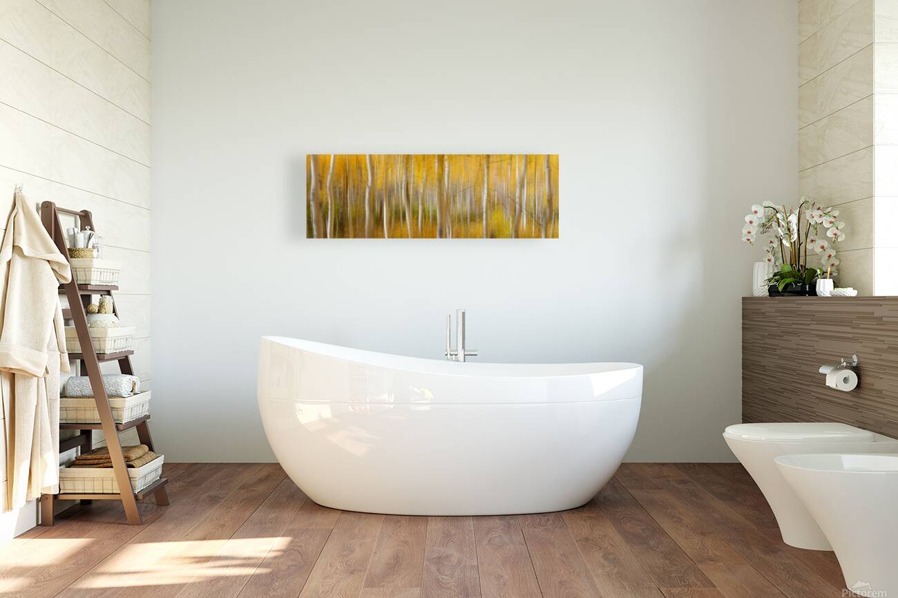 Golden Forest Moment Abstract Panorama Reproduction