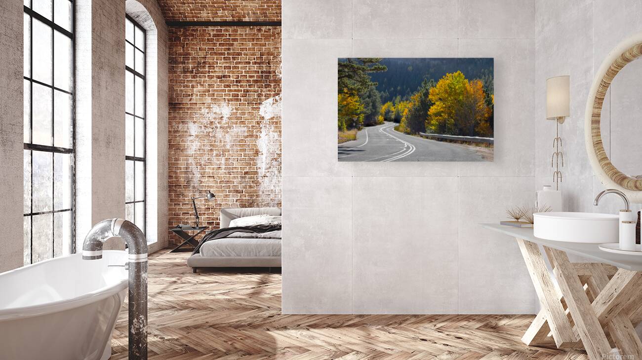 Autumn Journey: Winding Through Boulder Countys Canyon Splendor Reproduction