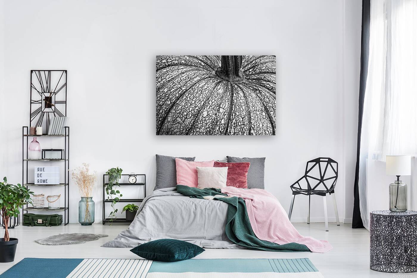 Pumpkin Pumpkin Black and White Reproduction