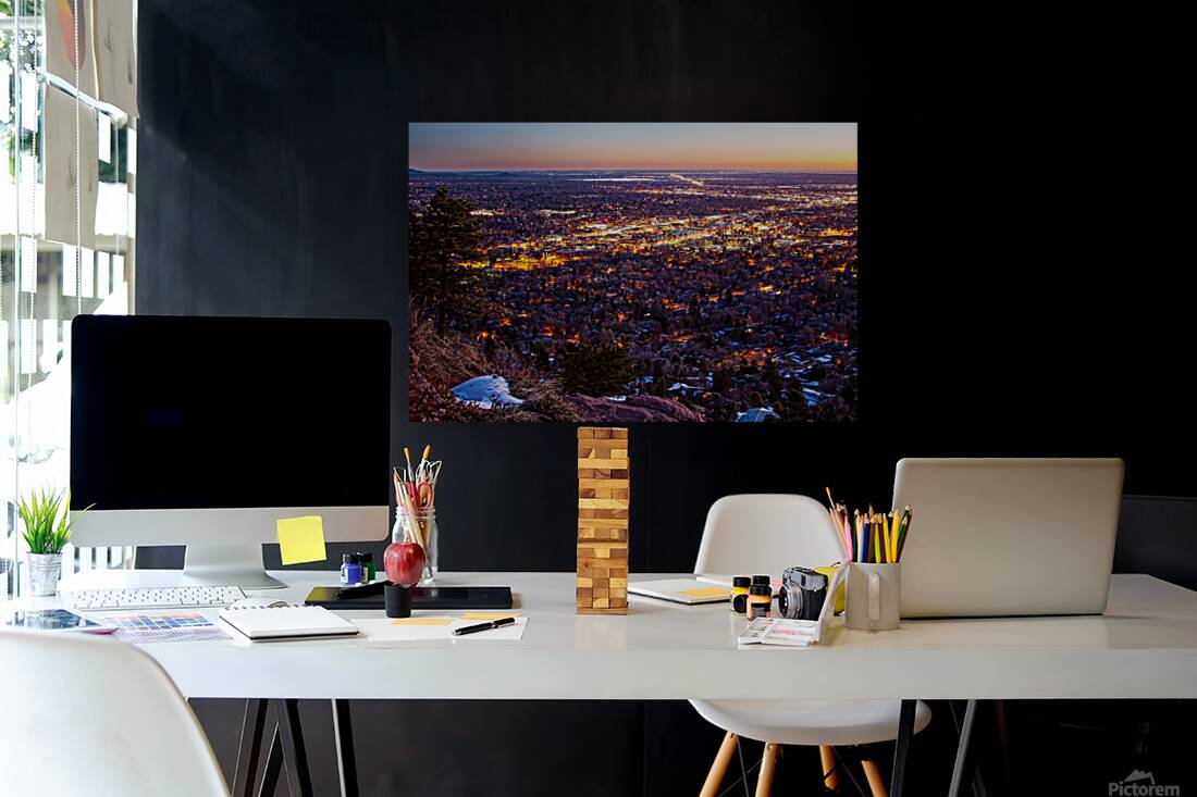 City Of Boulder Colorado Downtown Scenic Sunrise View   Reproduction
