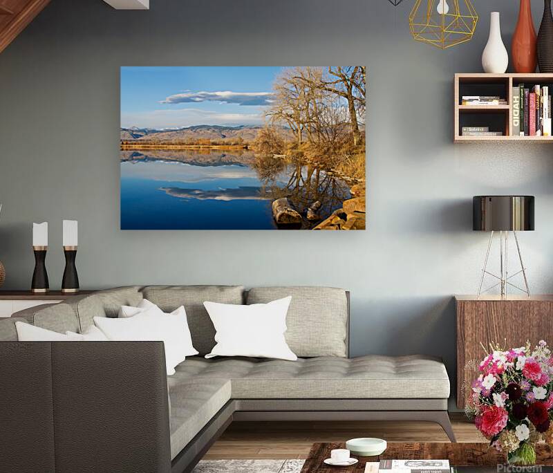 Colorado Rocky Mountain Lake Reflection View Reproduction