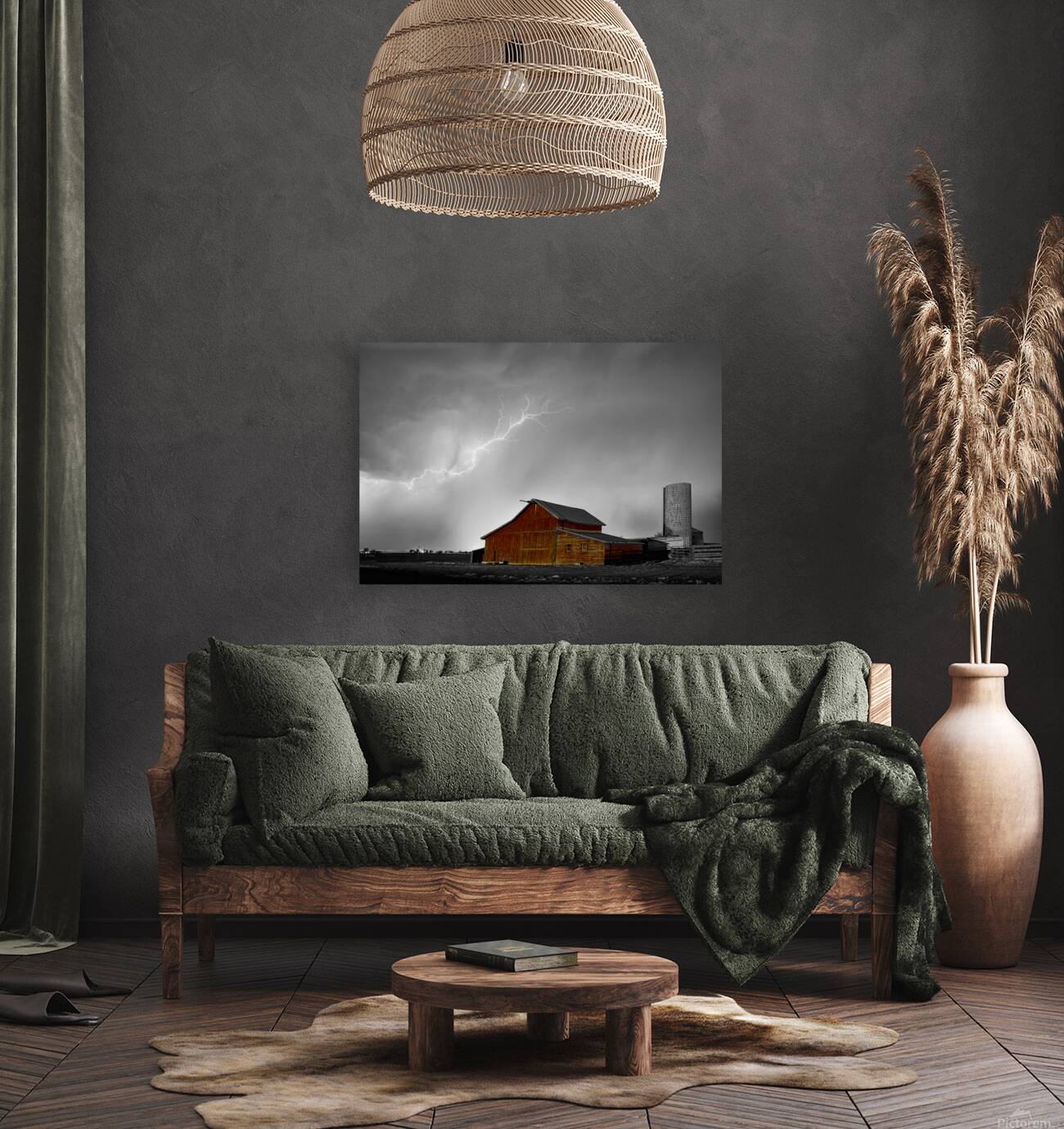 Watching The Storm From The Farm BWSC Reproduction