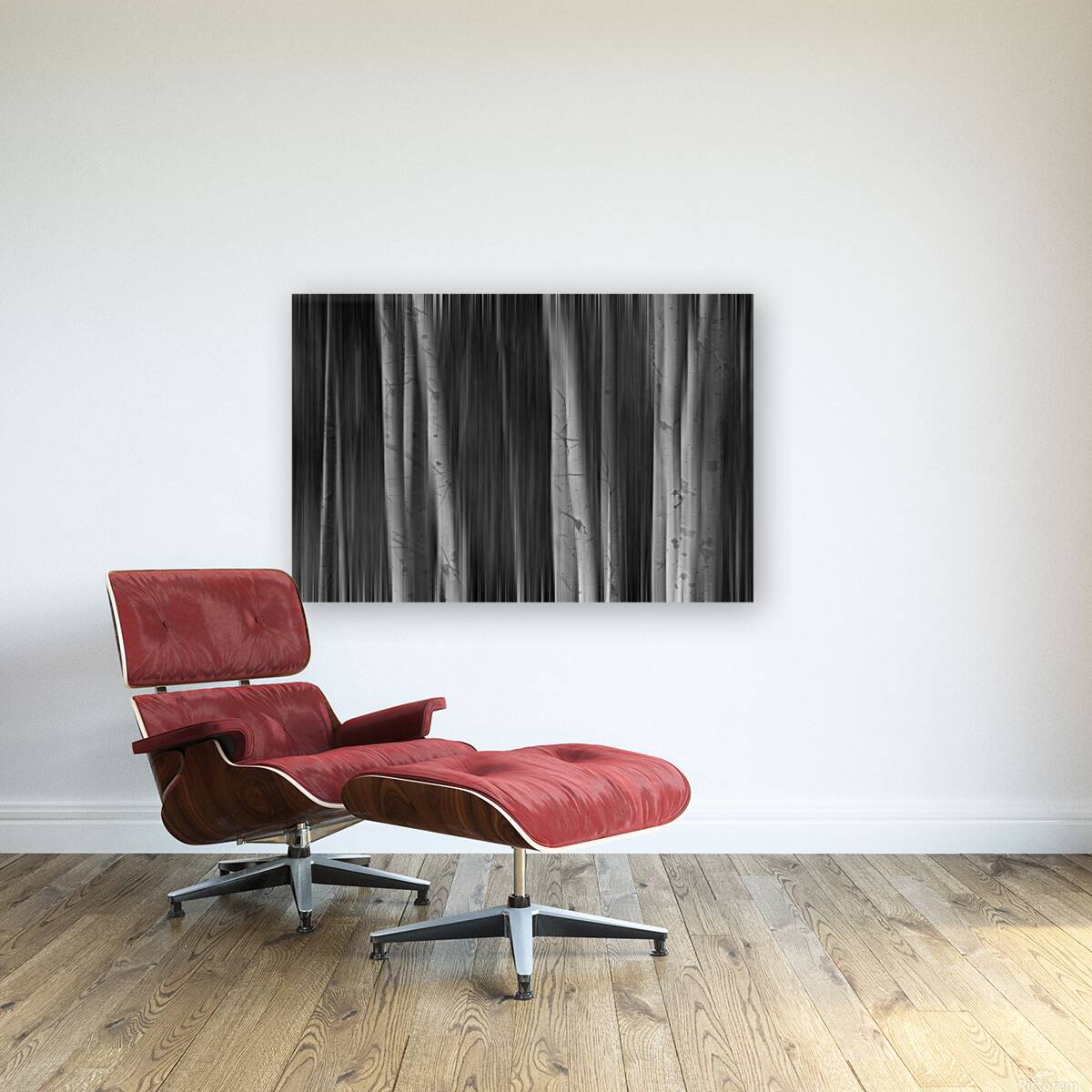 Autumn Aspen Trees Dreaming BW Reproduction