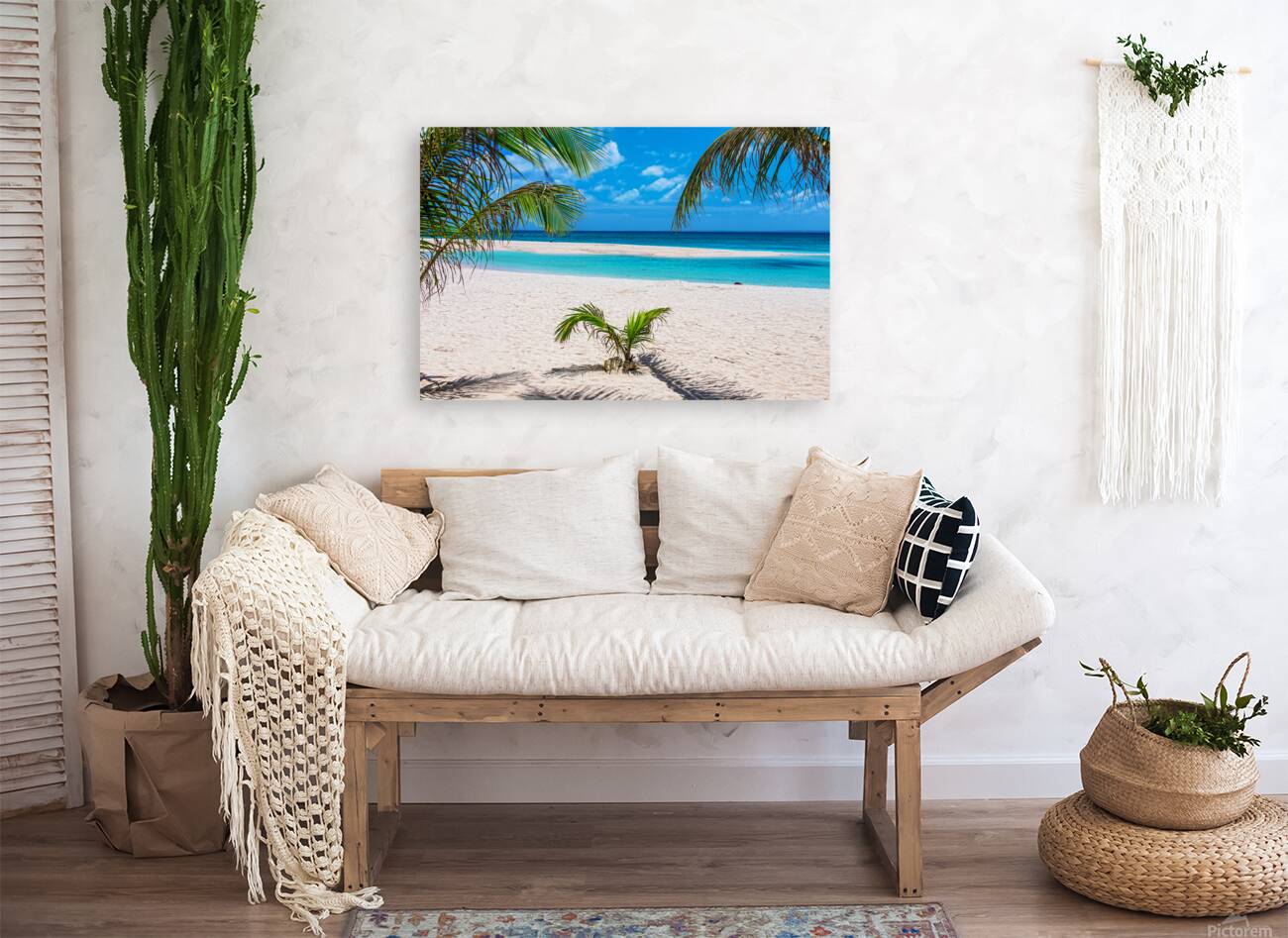 Tropical White Sand Beaches Vacation View Reproduction