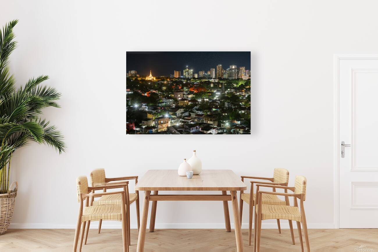 Lahug   Cebu City Night Skyline   Philippines Reproduction