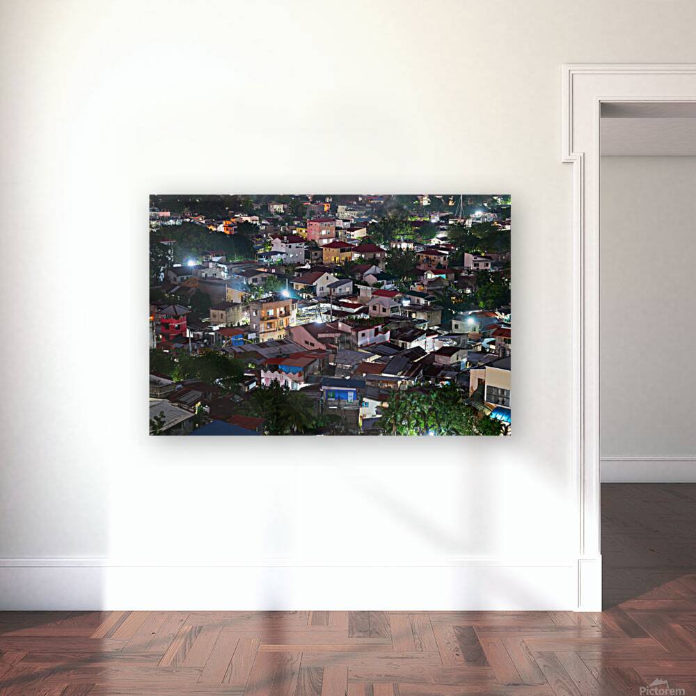 A Nightscape in Warm Light Urban Tapestry Reproduction