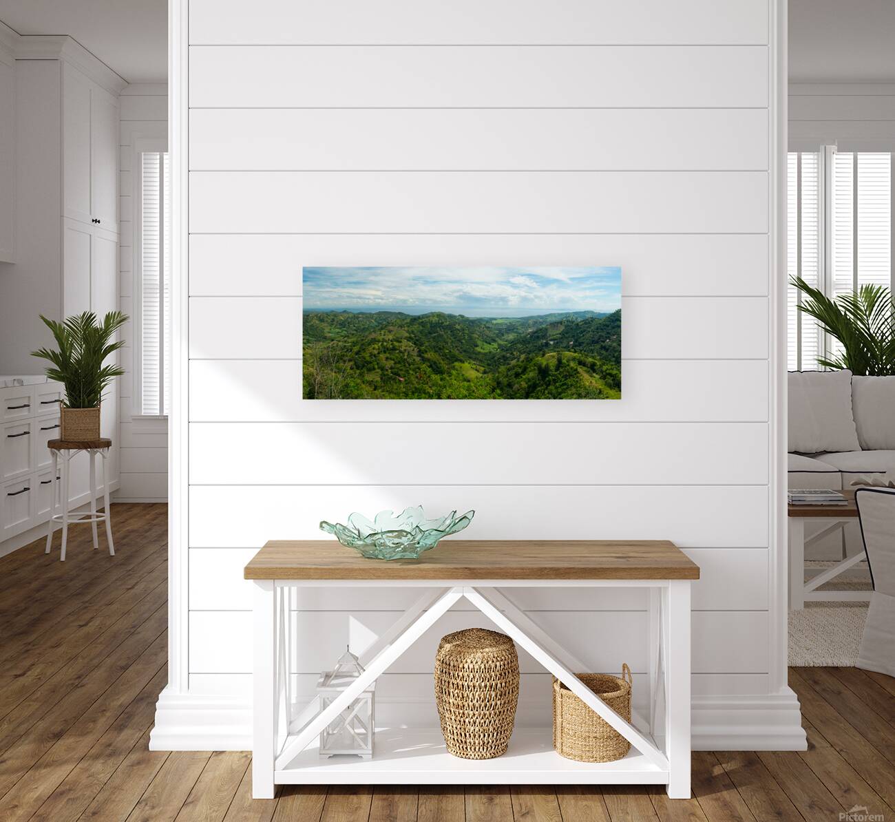 Panoramic View of Negros Oriental Mountains and Ocean to Cebu Reproduction