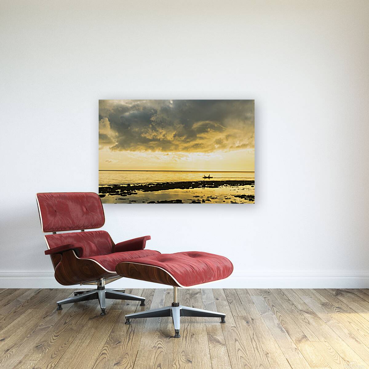 Golden Horizons Drift with the Tide Reproduction