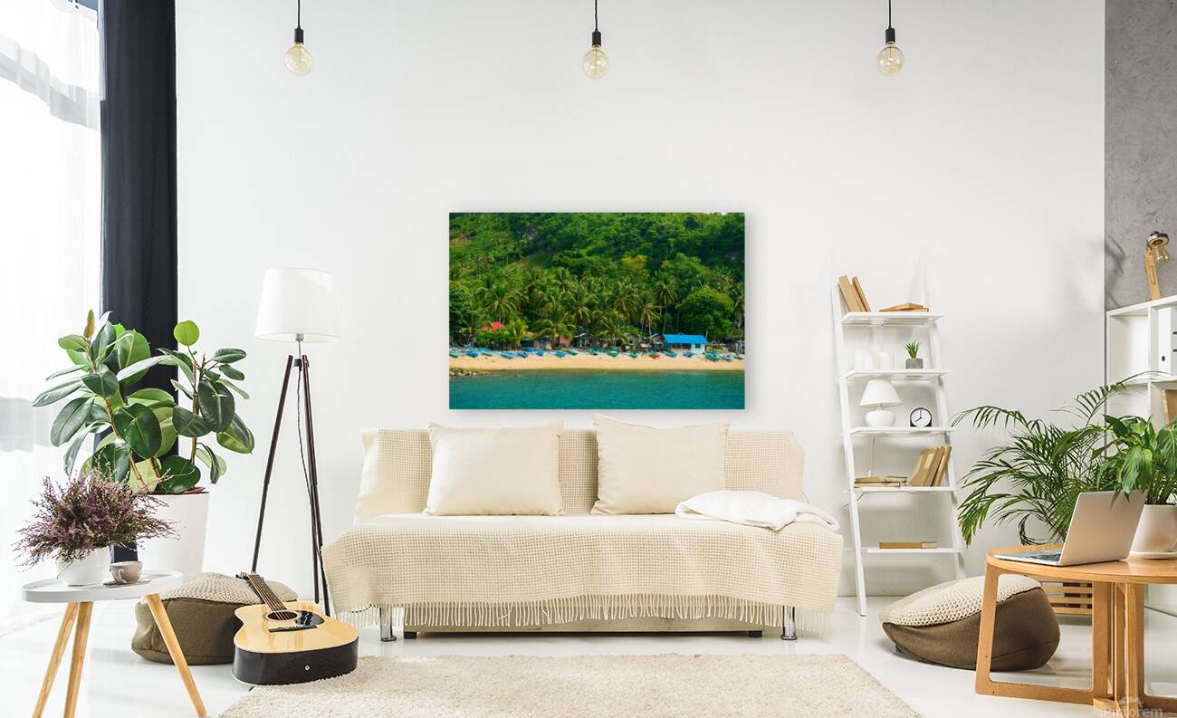 Blue Whispers of the Tropic Shore Reproduction