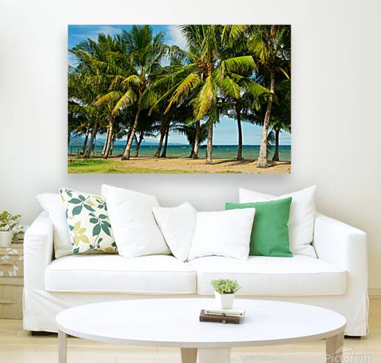Stunning Palm Trees Swaying on the Shores of Negros Oriental Reproduction