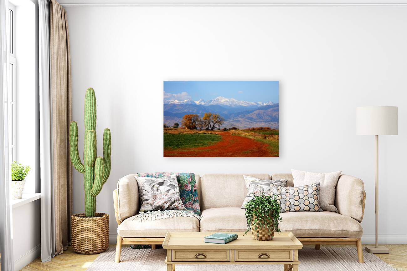 Boulder County Colorado landscape Red Road Autumn View Reproduction