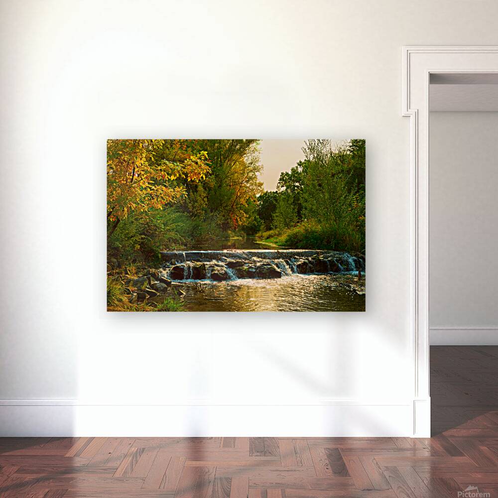 Beautiful Colorful Left Hand Creek Fall View Reproduction