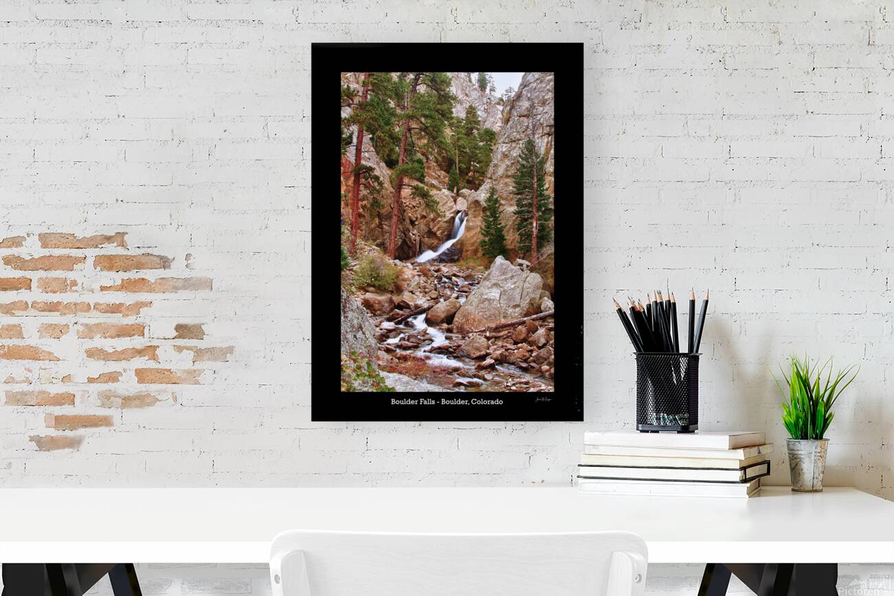 Boulder Falls Cascade Colorado Limited Edition Reproduction