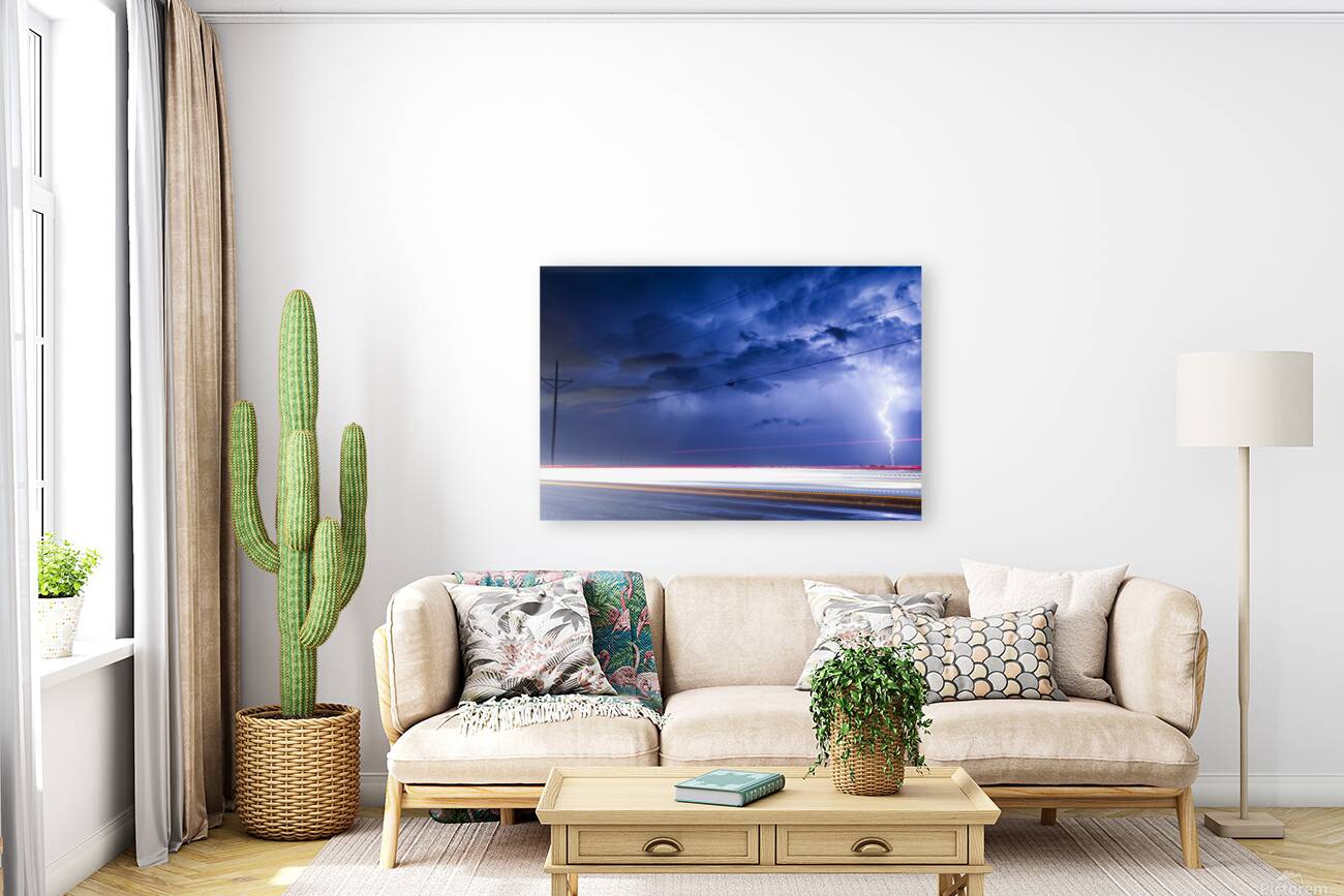 Electric Night Storm Lightning Light Trails Photography Reproduction