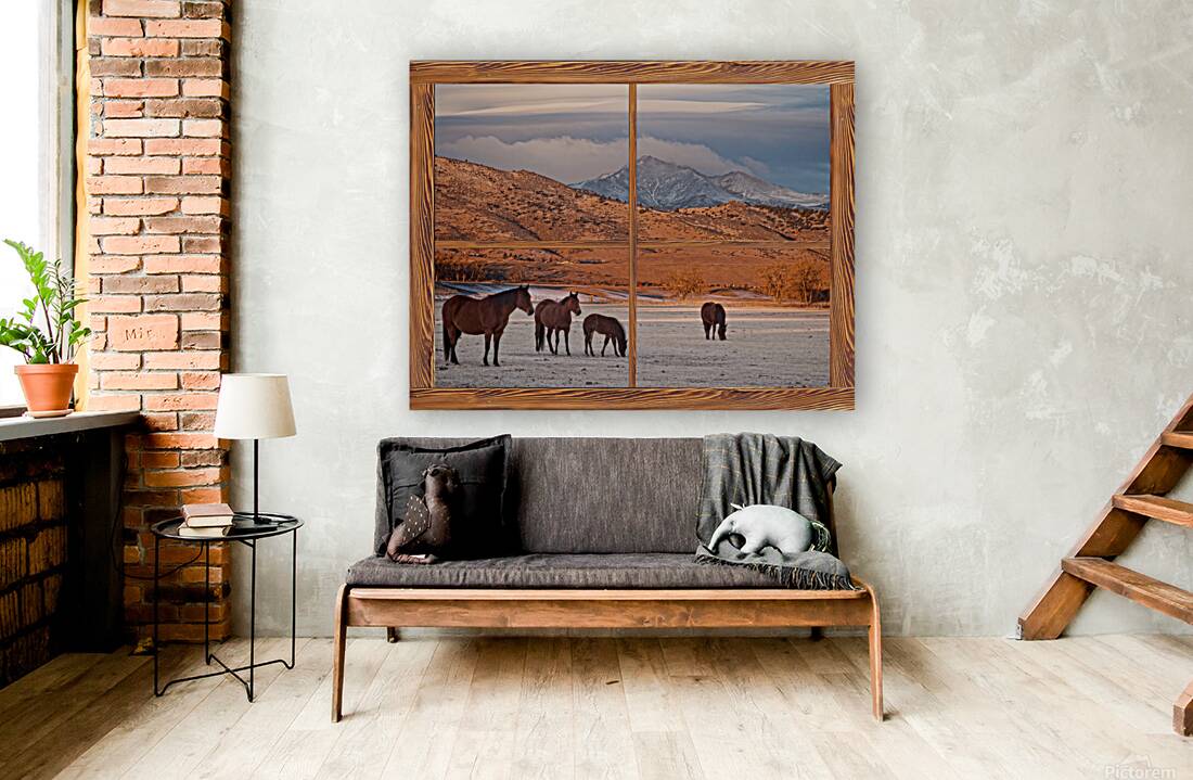 Wild Horses Mountain Window View Fine Art Landscape Reproduction