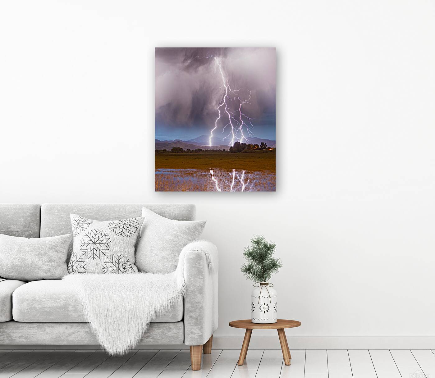 Lightning Storm Over Boulder County Colorado Long Exposure Reproduction