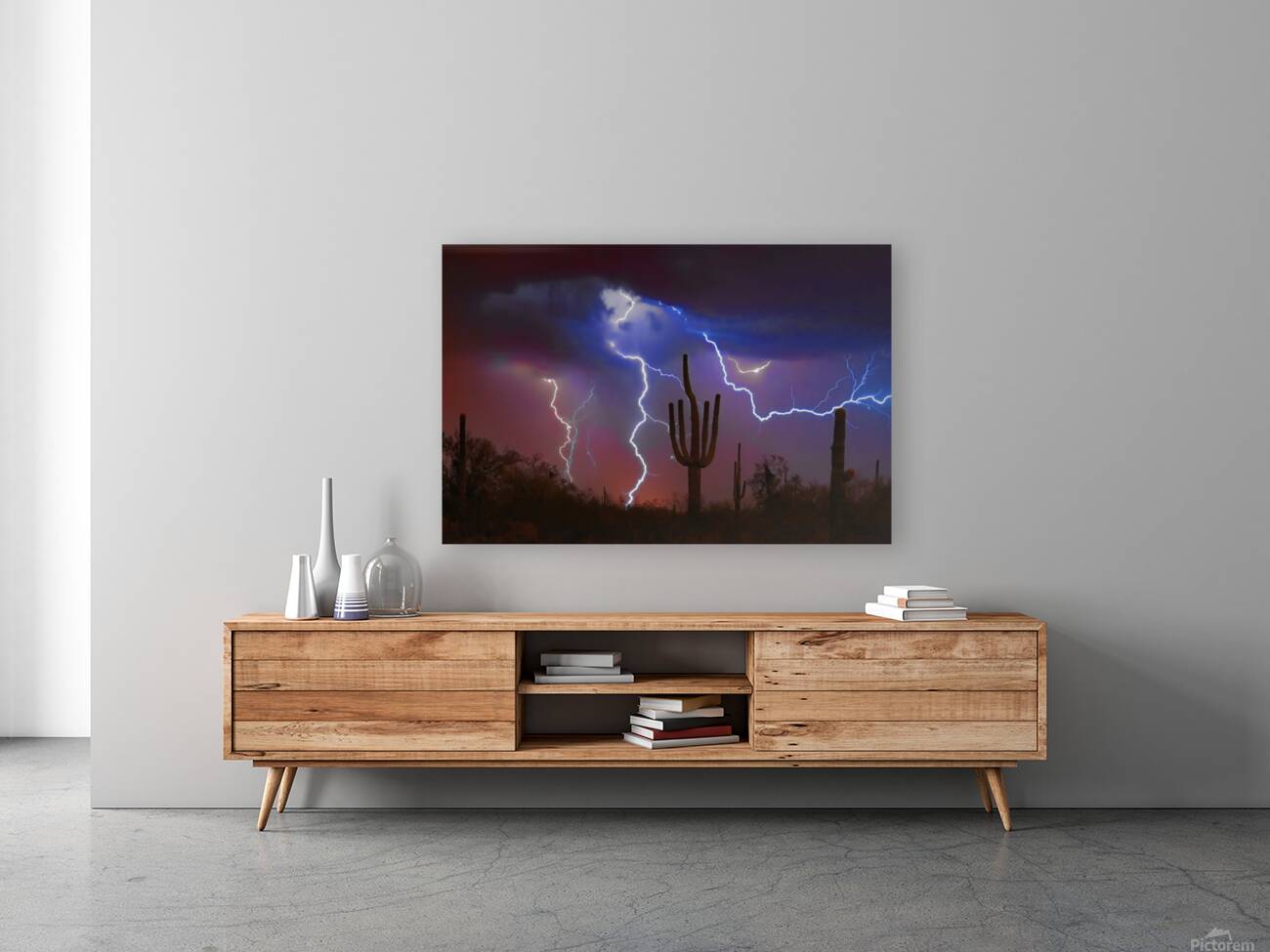 Saguaro Lightning Storm Reproduction
