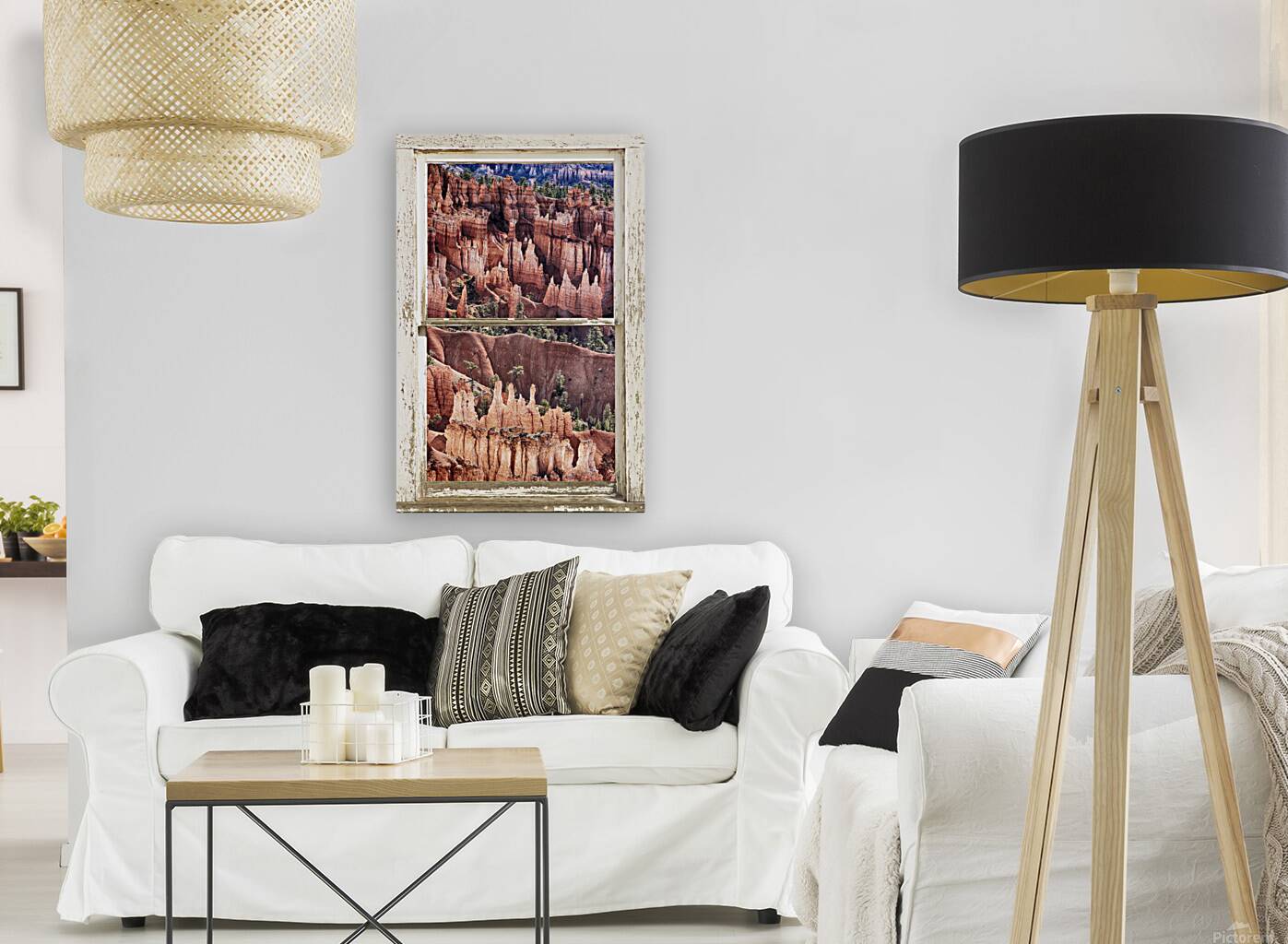 Bryce Canyon Utah View Through White Window Reproduction