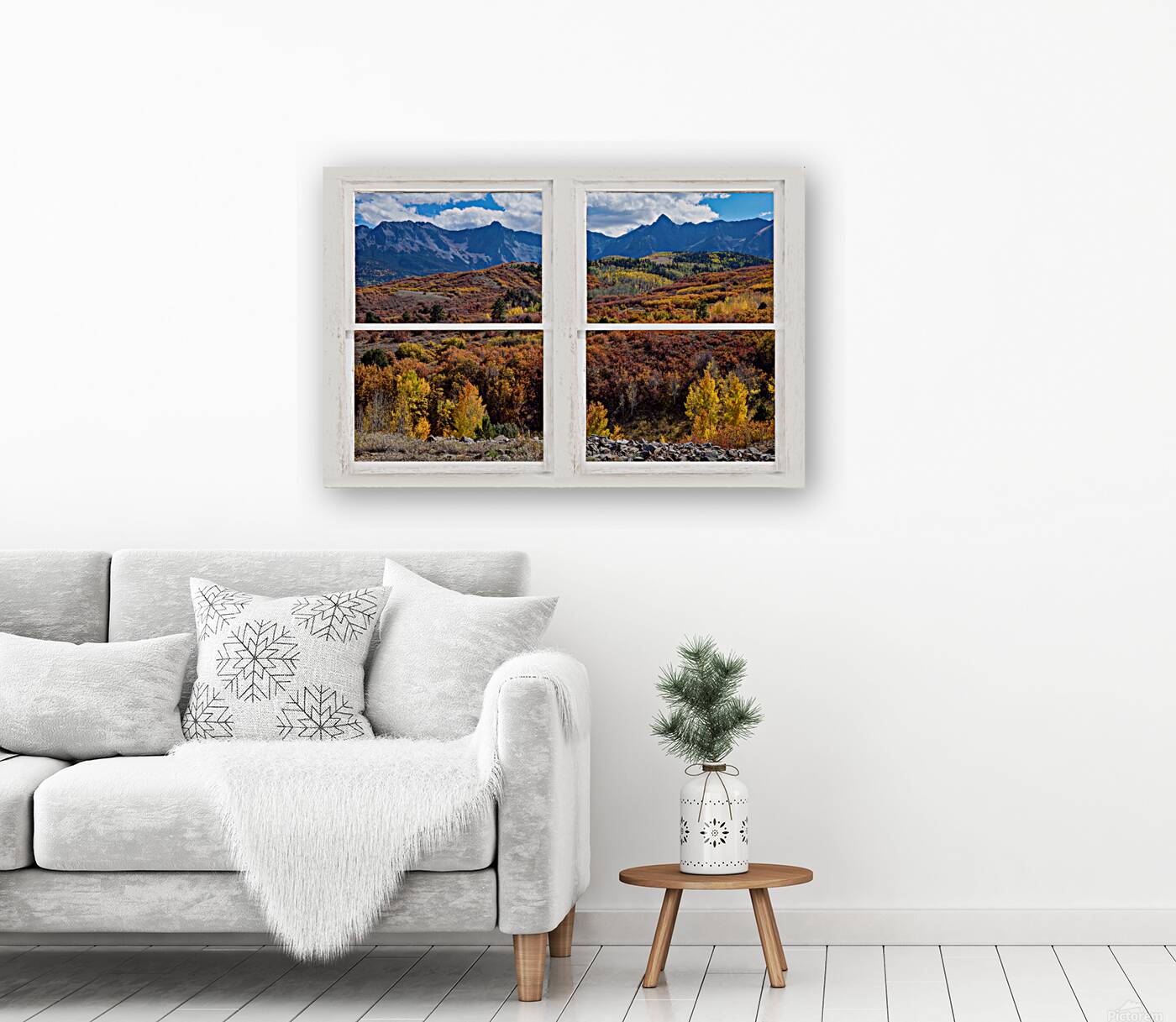 Colorful San Juan Mountains Autumn Whitewashe Reproduction