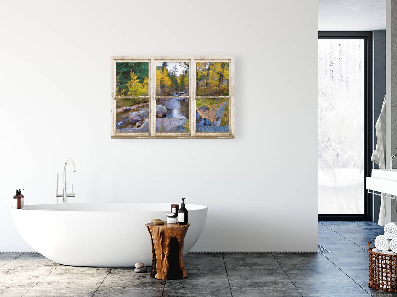 Happy Place Picture Window Frame Fine Art  Reproduction