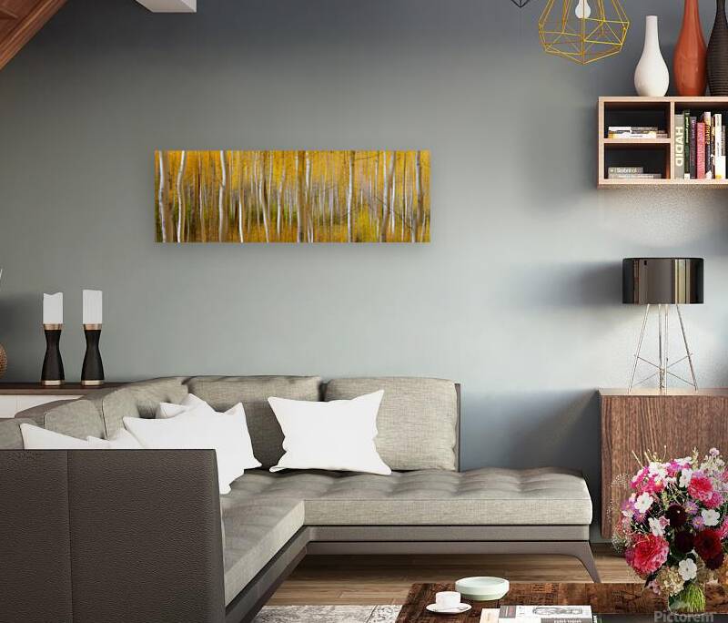 Golden Forest Moment Abstract Panorama Reproduction