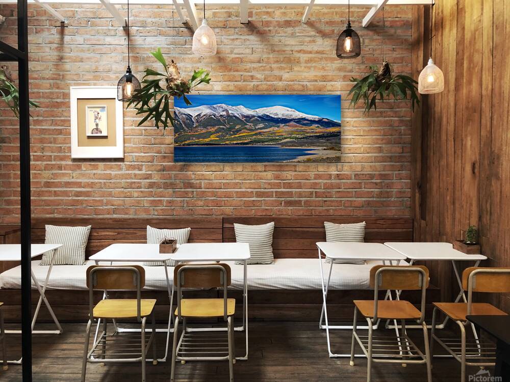 Twin Lakes Colorado Autumn Panorama Reproduction