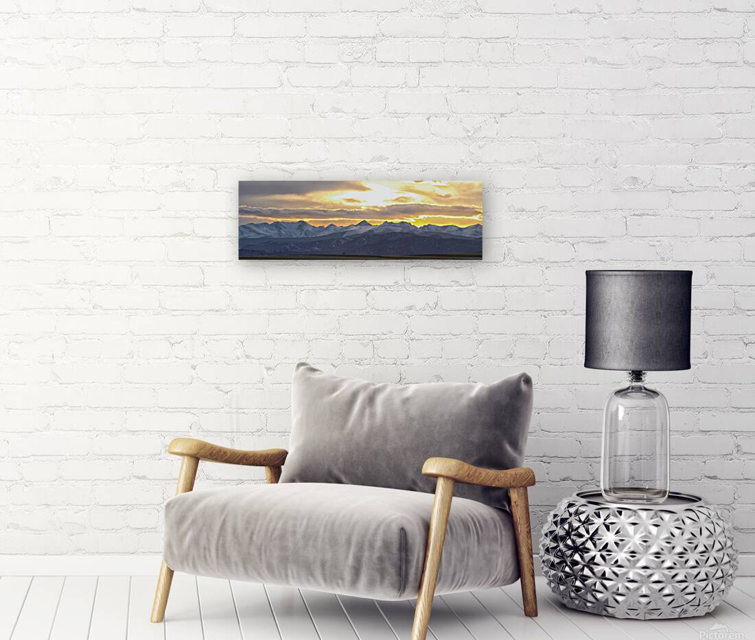 Colorado Front Range Panorama Gold Reproduction