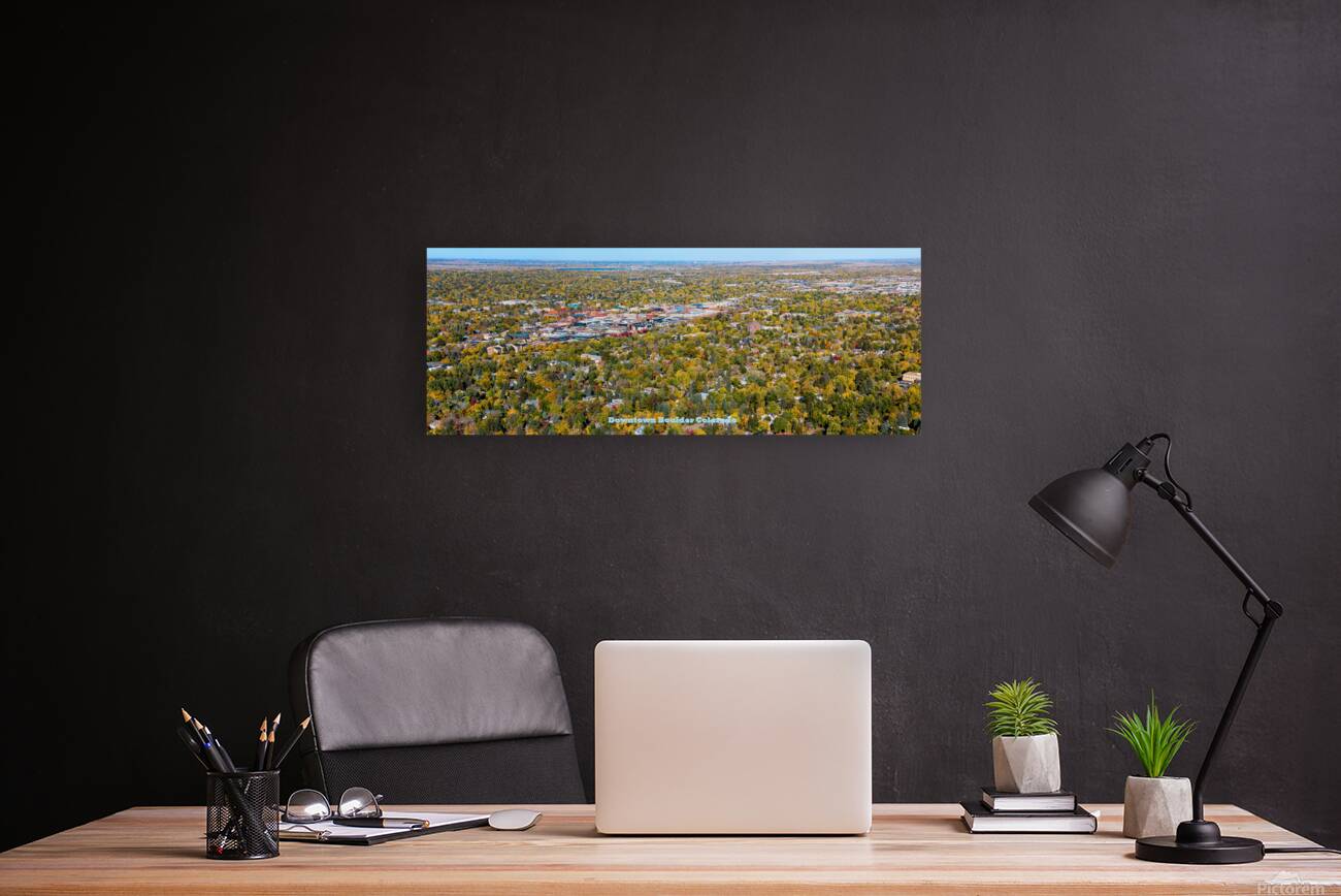Downtown Boulder Colorado Autumn Season Panoramic Poster Reproduction