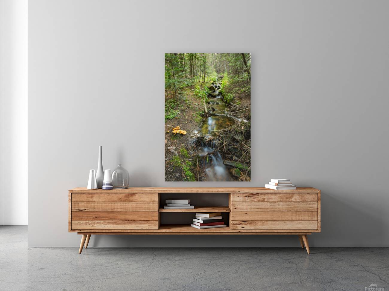 Wild Mushrooms Along Creek Reproduction