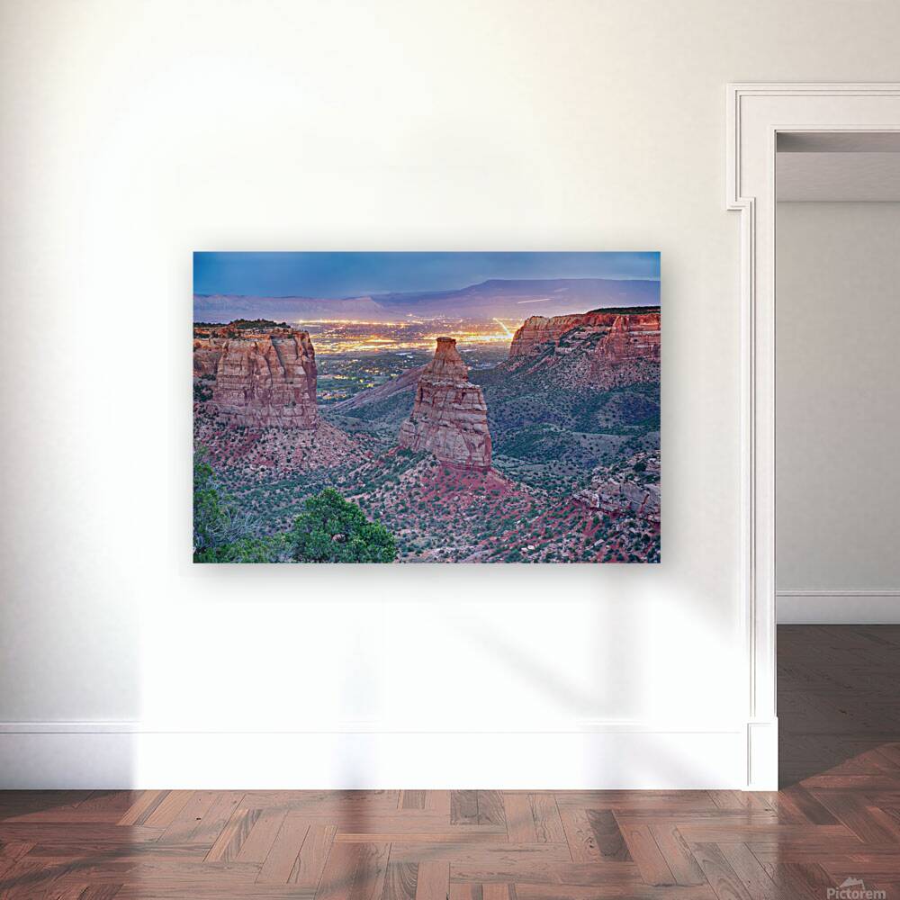 Colorado National  Monument City Lights Reproduction