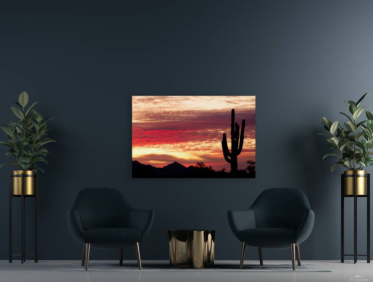 Tequila Sunrise Landscape Reproduction