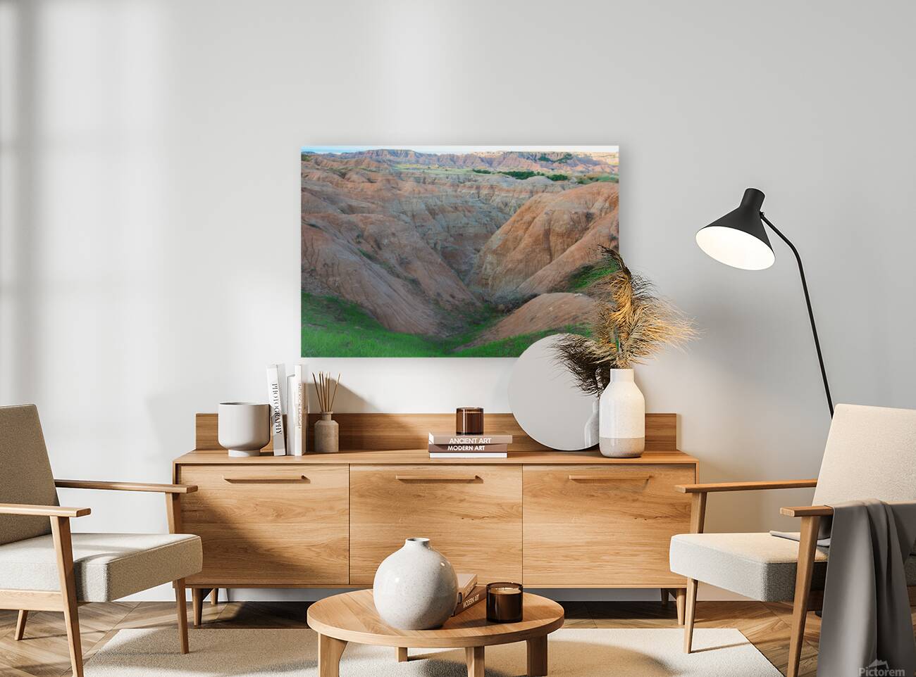 Captivating Badlands - A Nature Landscape Beckoning Exploration Reproduction