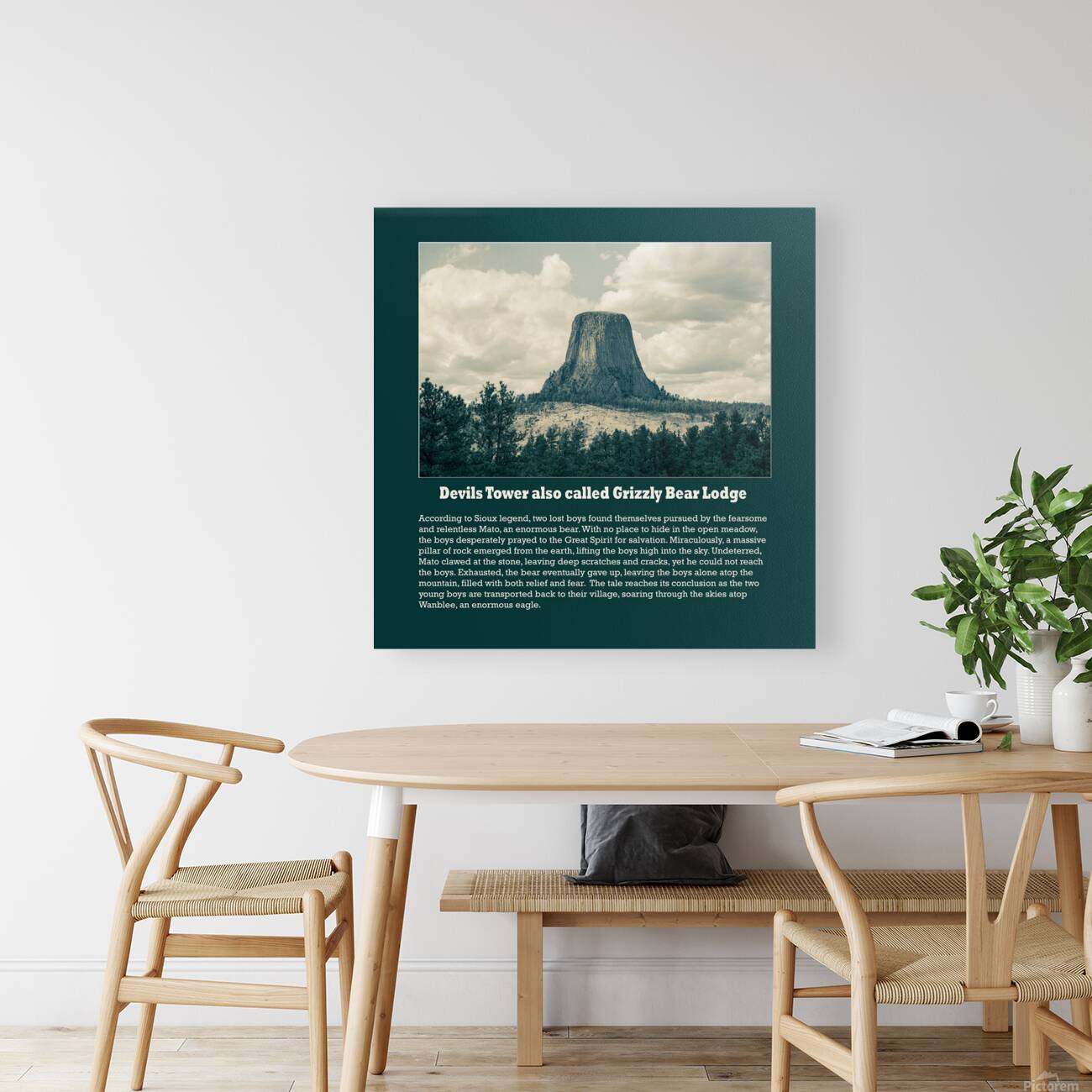 Devils Tower also called Grizzly Bear Lodge Poster Reproduction