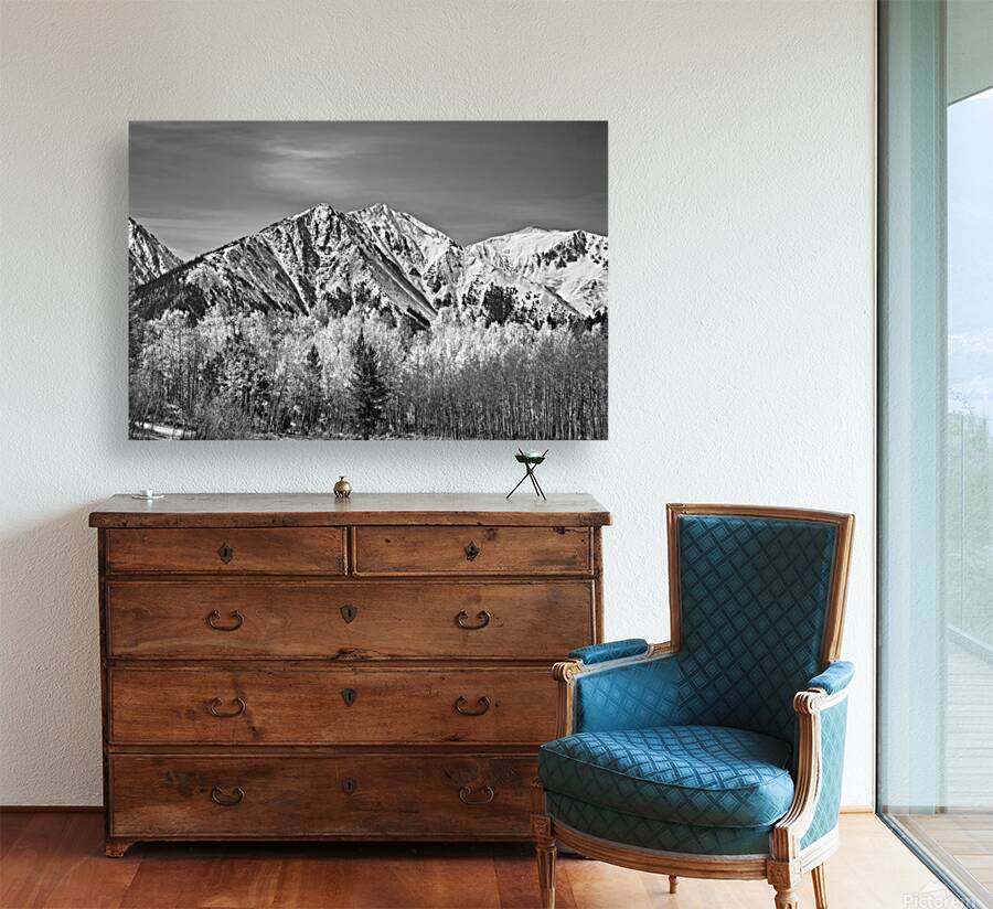Rocky Mountain Autumn High In Black and White Reproduction