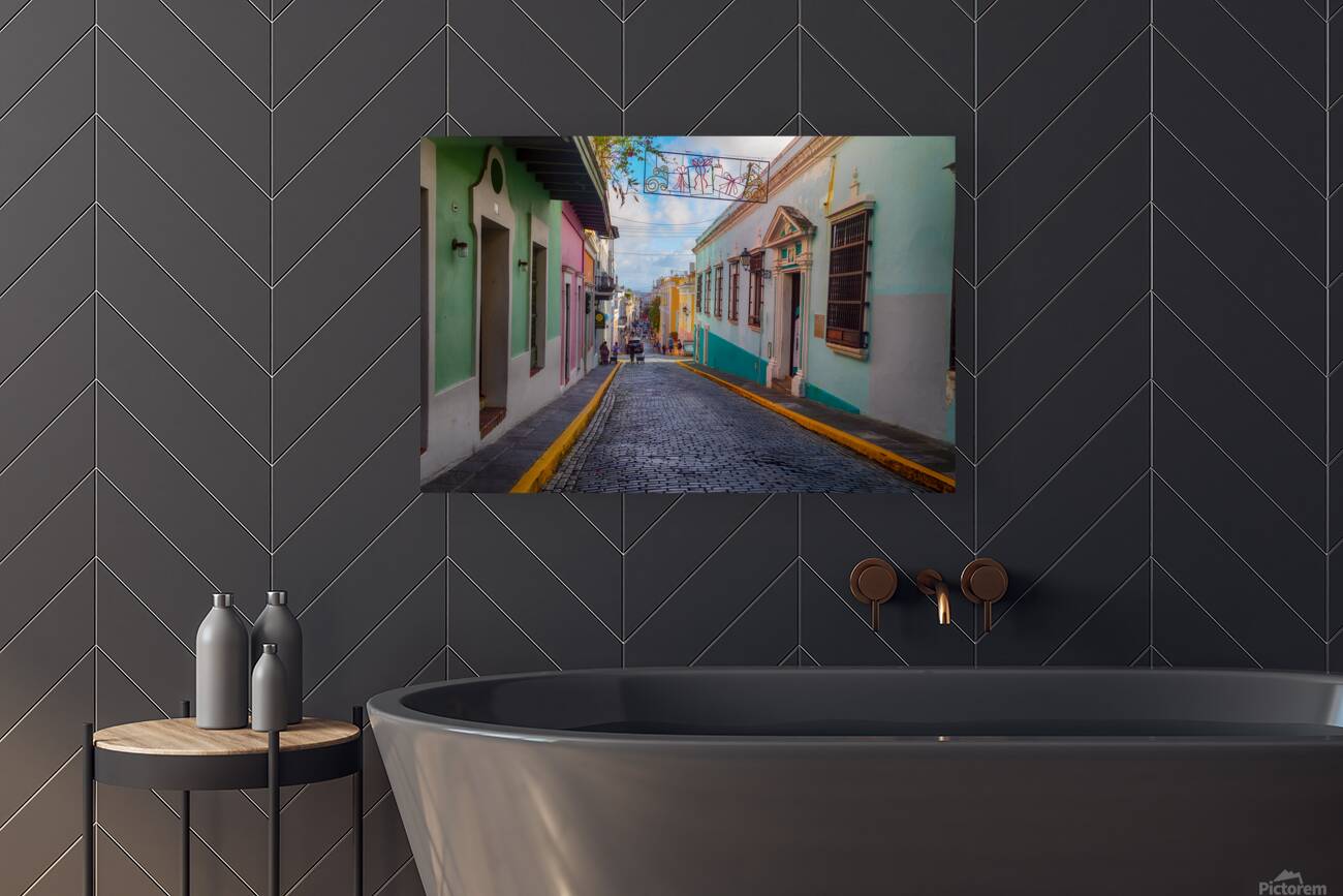 Vibrant Essence of Old San Juan Puerto Rico Reproduction