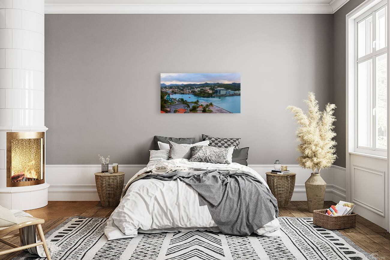 Saint Lucia Castries Panorama Part 1 Reproduction