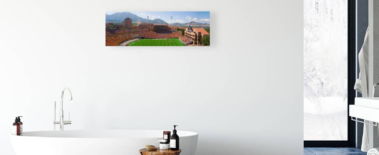 University of Colorado Boulder Folsom Field Game Panorama by Bo Insogna