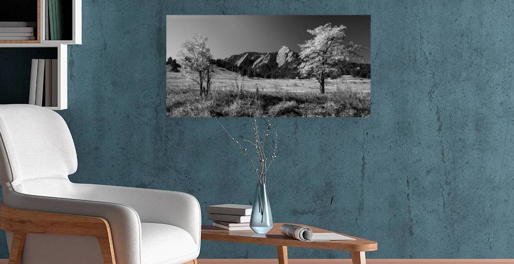 Boulder Colorado in Black and White Reproduction