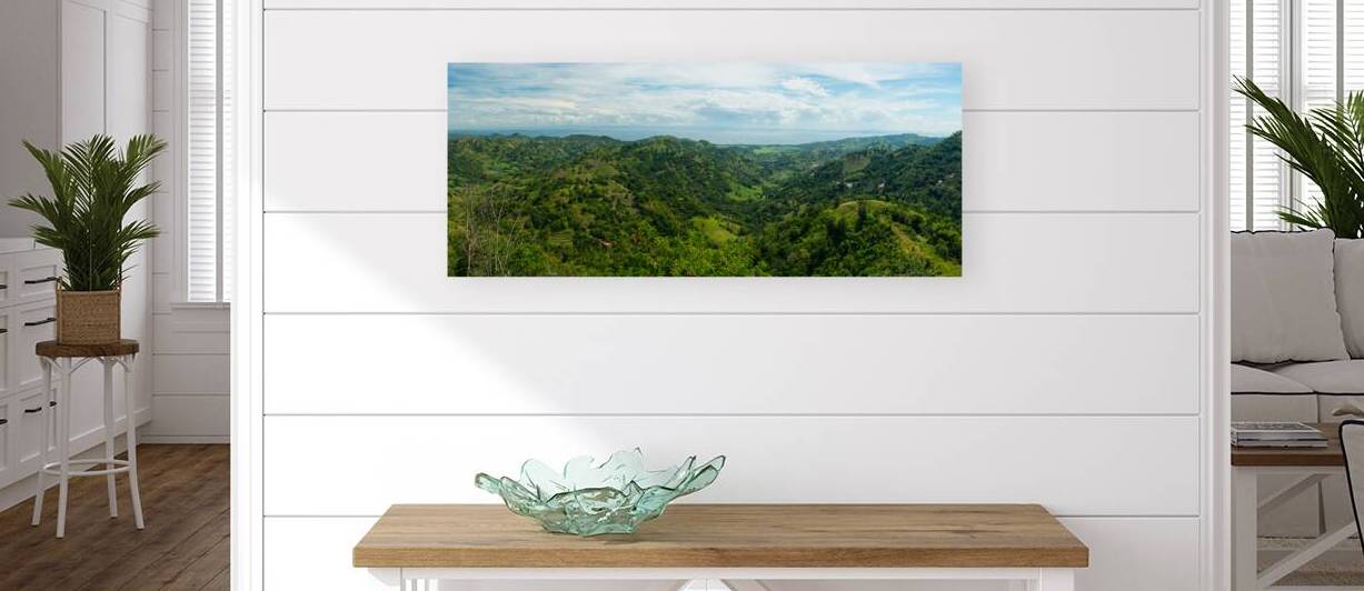 Panoramic View of Negros Oriental Mountains and Ocean to Cebu by Bo Insogna